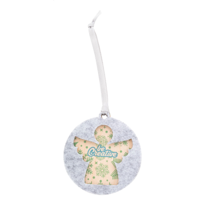 Picture of CHRISTMAS TREE ORNAMENT, ANGEL in Grey