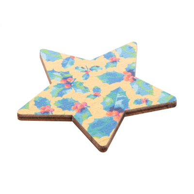 Picture of CUSTOM CHRISTMAS FRIDGE MAGNET, STAR in Natural.