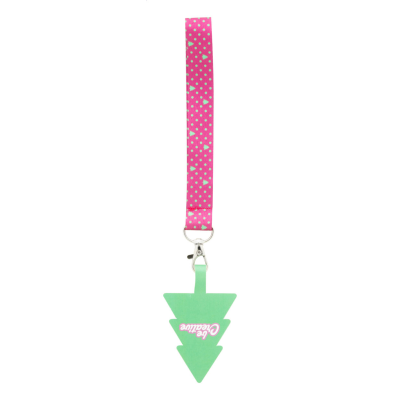 Picture of CUSTOM RPET MOBILE WRIST STRAP in White.