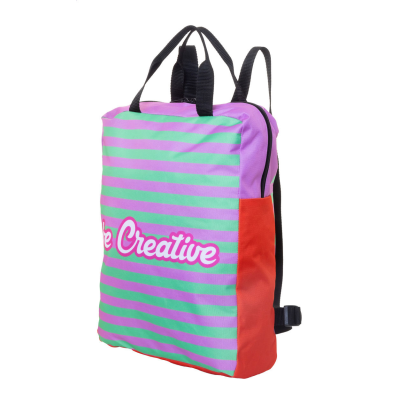 Picture of CUSTOM RPET LAPTOP BACKPACK RUCKSACK in Black