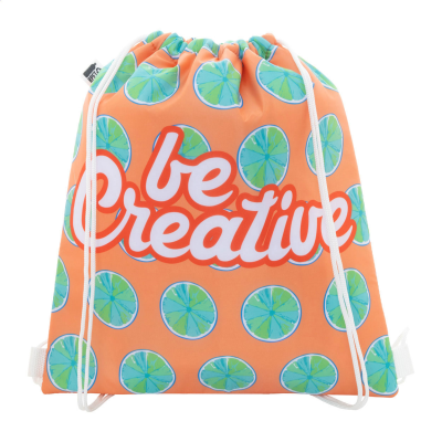 Picture of CUSTOM COOLER DRAWSTRING BAG in White.