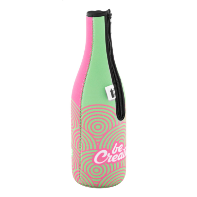 Picture of RPET WINE WINE BOTTLE COOLER in Black