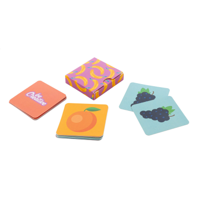 Picture of CUSTOM MEMORY GAME, FRUITS in White.