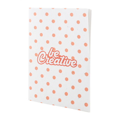 Picture of CUSTOM SEEDS PAPER NOTE BOOK in White.