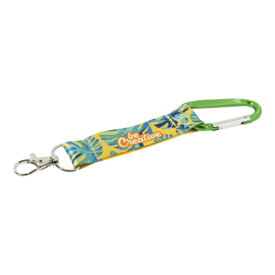 Picture of CUSTOM RPET KEYRING in Green