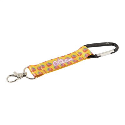 Picture of CUSTOM RPET KEYRING in Black