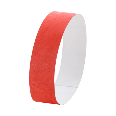 Picture of TYVEK WRISTBANDS (10 PCS) in Red.