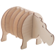 Picture of COASTER SET, HIPPO in Natural