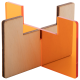 Picture of CANDLE HOLDER in Clear Transparent Orange