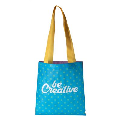 Picture of CUSTOM NON-WOVEN SHOPPER TOTE BAG in White