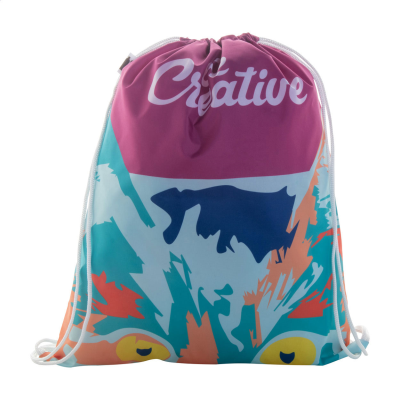 Picture of CUSTOM DRAWSTRING BAG in White.