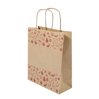 Picture of CHRISTMAS GIFT BAG, LARGE in Natural