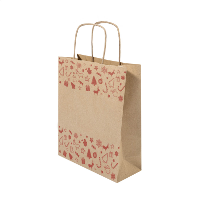 Picture of CHRISTMAS GIFT BAG, MEDIUM in Natural