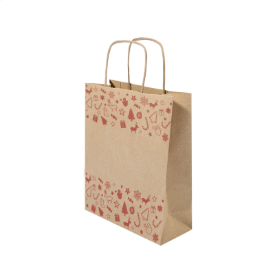 Picture of CHRISTMAS GIFT BAG, SMALL in Natural