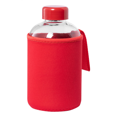 Picture of GLASS SPORTS BOTTLE in Red