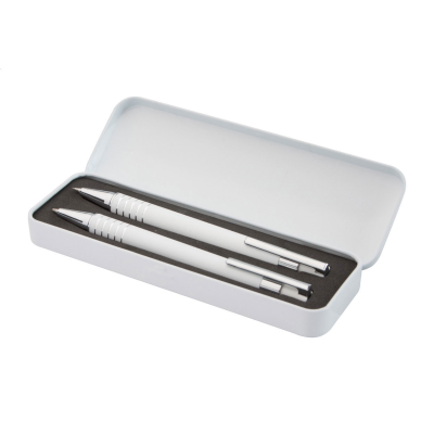 Picture of PEN AND PENCIL SET in White
