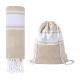 Picture of BEACH TOWEL AND DRAWSTRING BAG in Natural