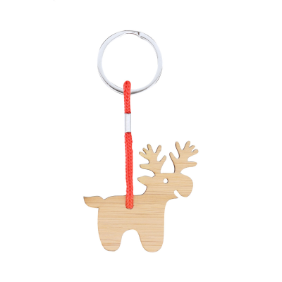 Picture of CHRISTMAS KEYRING, REINDEER in Natural.