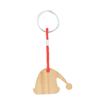 Picture of CHRISTMAS KEYRING, FATHER CHRISTMAS SANTA HAT in Natural.