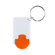 Picture of TROLLEY COIN KEYRING in Orange