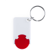 Picture of TROLLEY COIN KEYRING in Red