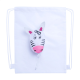 Picture of DRAWSTRING BAG, ZEBRA in White