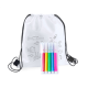 Picture of COLOURING DRAWSTRING BAG in White