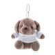 Picture of PLUSH DOG KEYRING in Brown