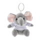Picture of PLUSH ELEPHANT KEYRING in Grey