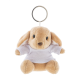 Picture of PLUSH BUNNY RABBIT KEYRING in Brown