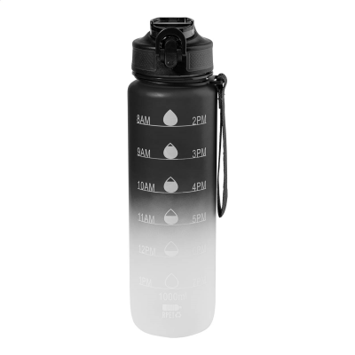 Picture of RPET MOTIVATIONAL BOTTLE in Black