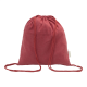 Picture of RECYCLED COTTON DRAWSTRING BAG in Red