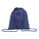 Picture of RECYCLED COTTON DRAWSTRING BAG in Blue