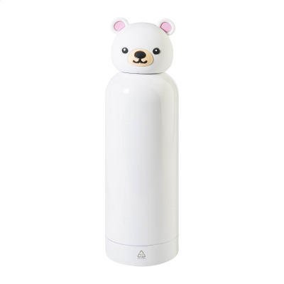 Picture of CHILDRENS THERMAL INSULATED BOTTLE, BEAR in White