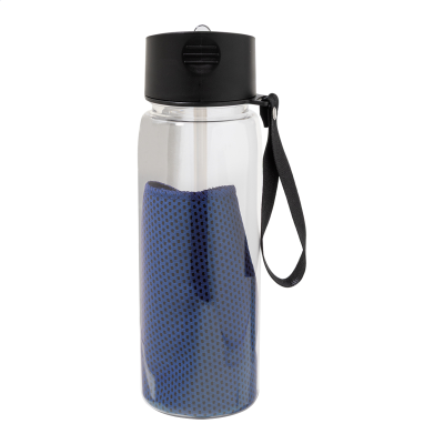 Picture of RPET SPORTS BOTTLE with Towel in Blue