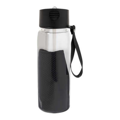 Picture of RPET SPORTS BOTTLE with Towel in Black