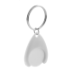 Picture of TROLLEY COIN KEYRING in White