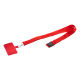 Picture of RPET MOBILE PHONE HOLDER LANYARD in Red