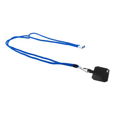 Picture of RPET MOBILE PHONE HOLDER LANYARD in Blue.