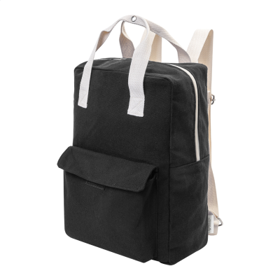 Picture of RECYCLED CANVAS BACKPACK RUCKSACK in Black