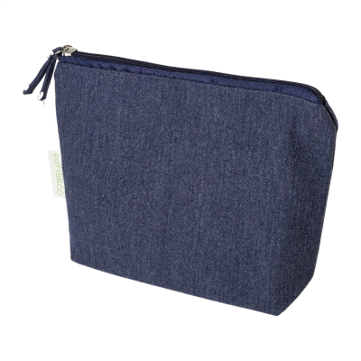 Picture of RECYCLED COTTON COSMETICS BAG in Blue