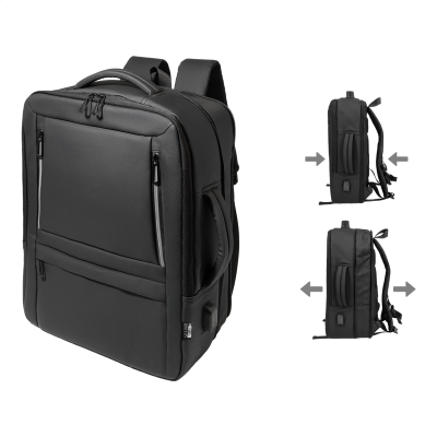Picture of RPET DOCUMENT BACKPACK RUCKSACK in Black