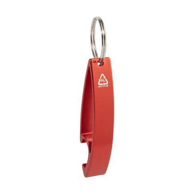 Picture of BOTTLE OPENER KEYRING in Red