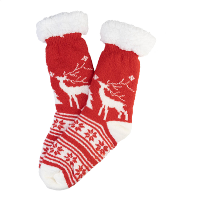 Picture of CHRISTMAS SLIPPER SOCKS in Red