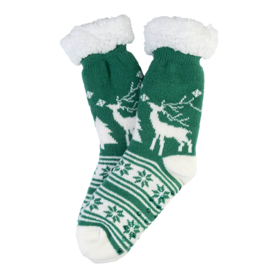 Picture of CHRISTMAS SLIPPER SOCKS in Green