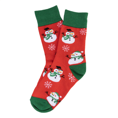 Picture of CHRISTMAS SOCKS, SNOWMAN in Red