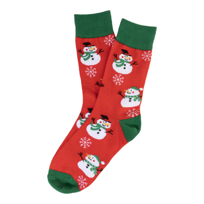 Picture of CHRISTMAS SOCKS, SNOWMAN in Red