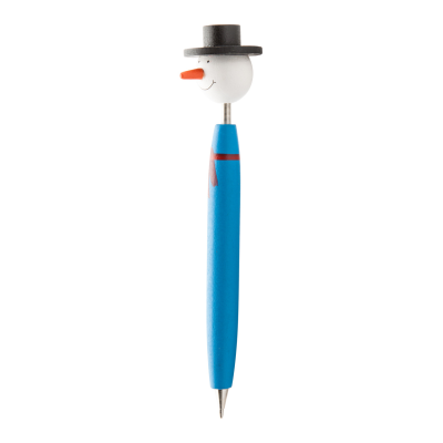Picture of CARTOON PEN, SNOWMAN in Blue.