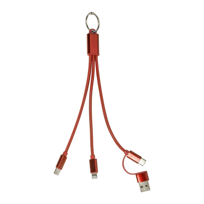 Picture of KEYRING USB CHARGER CABLE in Red