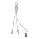 KEYRING USB CHARGER CABLE in Silver image 2